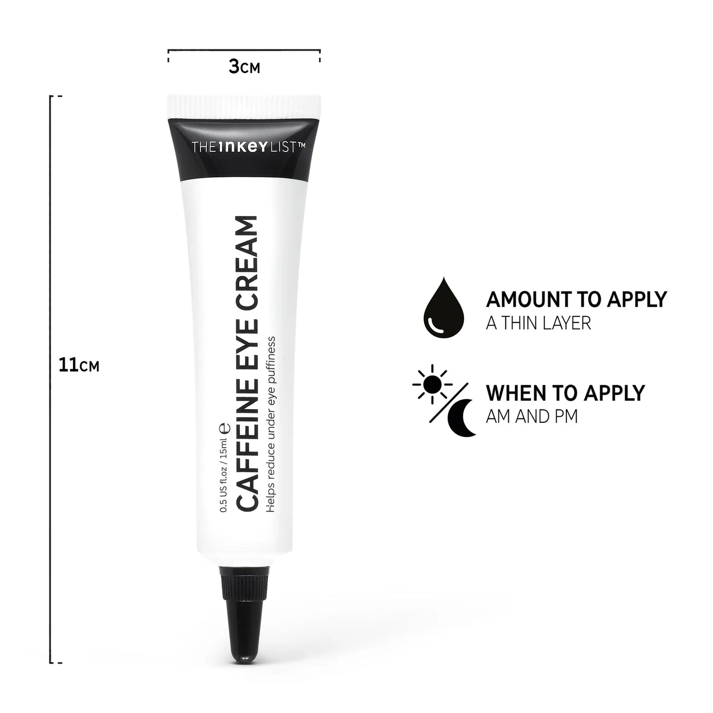 The INKEY List Caffeine Eye Cream, Reduce Eye Puffiness and Dark Circle, Blur Fine Lines