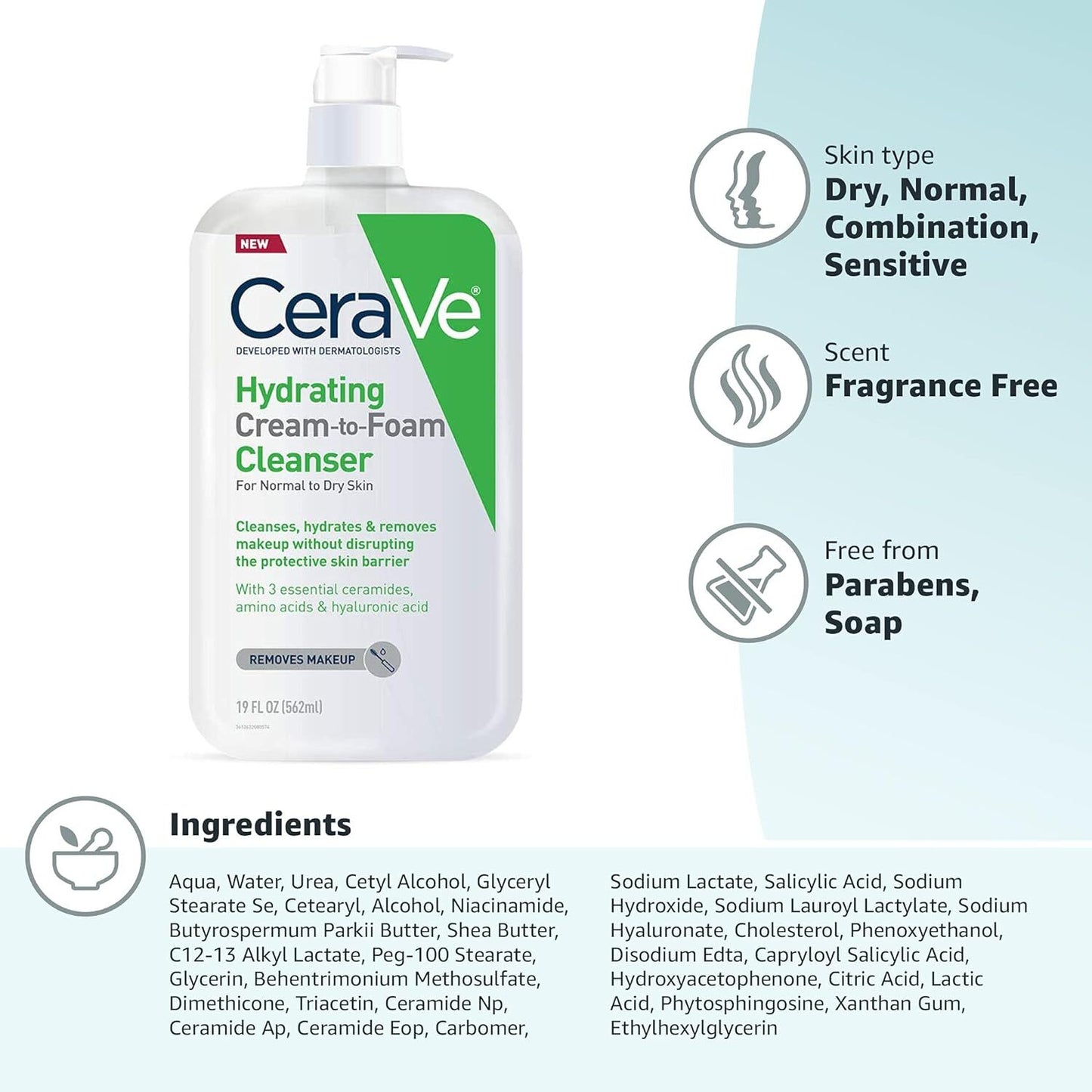 CeraVe Hydrating Cream To Foam Cleanser