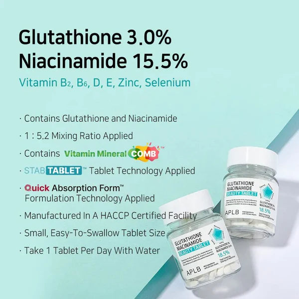 APLB Glutathione Niacinamide Beauty Tablet (30 tablets)