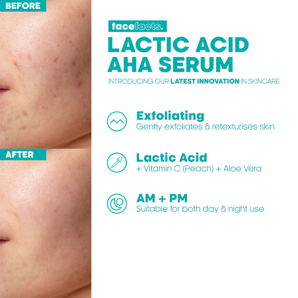 Face Facts Glow & Resurface Lactic Acid Facial Serum