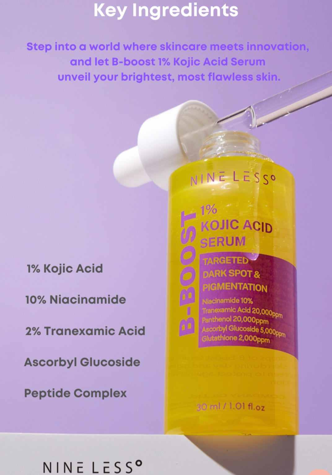 NINELESS - B-Boost 1% Kojic Acid Serum